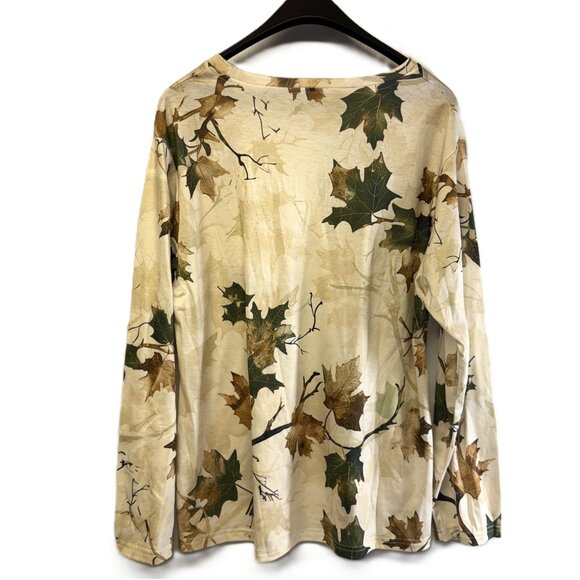 Women’s XL Fall Leaves Long Sleeve Tee – Autumn Print Shirt – New - Picture 2 of 4